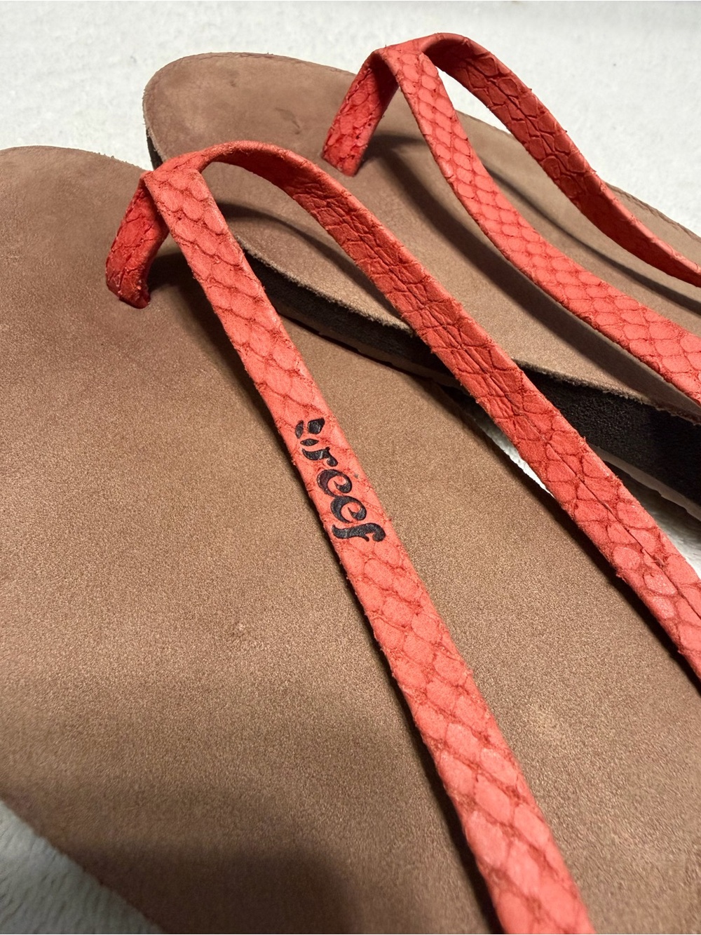 Reef Flip Flop Sandals s6 Women’s Brown/Orange - Picture 4 of 8